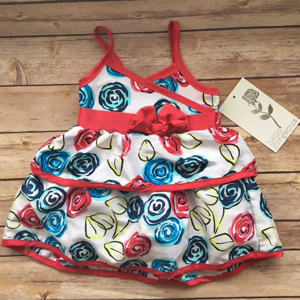 NWT💕Hello Gorgeous Infant Floral Dress. Size 6/9M